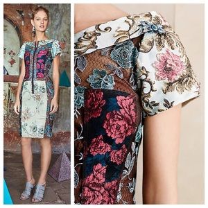 Beguile by Byron Lars Pieced Brocade Dress